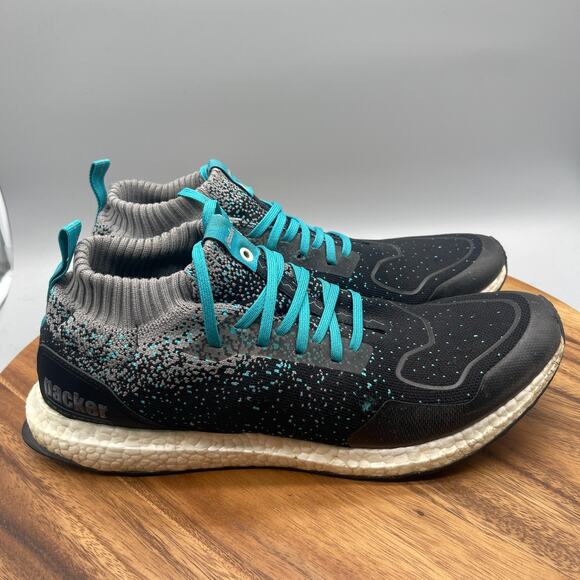 Adidas Solebox x Packer Shoes Mens 13 Ultraboost Mid Core Black Energy Blue - Picture 1 of 8